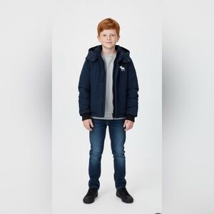 Abercrombie &‎ Fitch Kids NWT (Boys) Navy Coat ships next biz day .